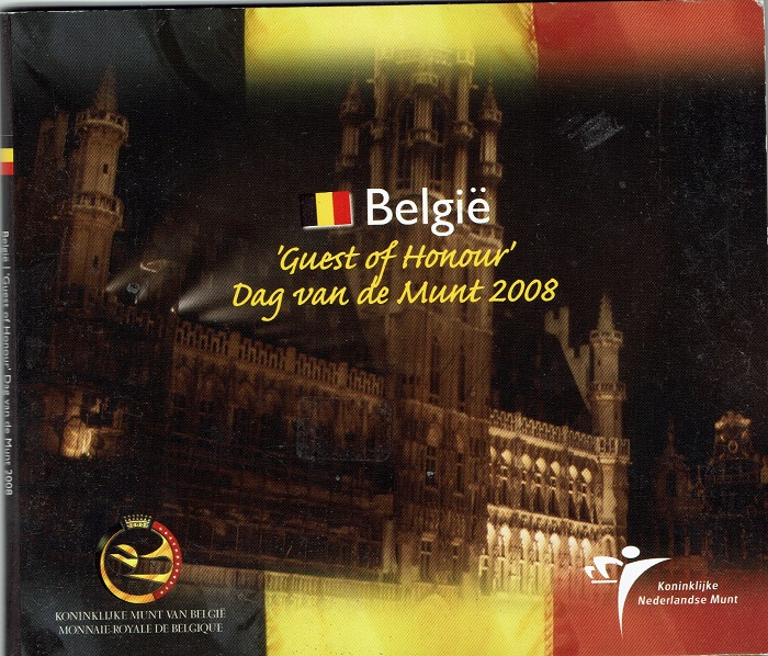 (afbeelding voor) BU set België 2008 Dag van de Munt. Oplage 1000 sets